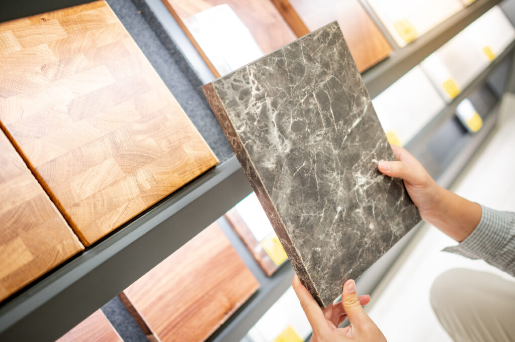 Choosing countertop samples